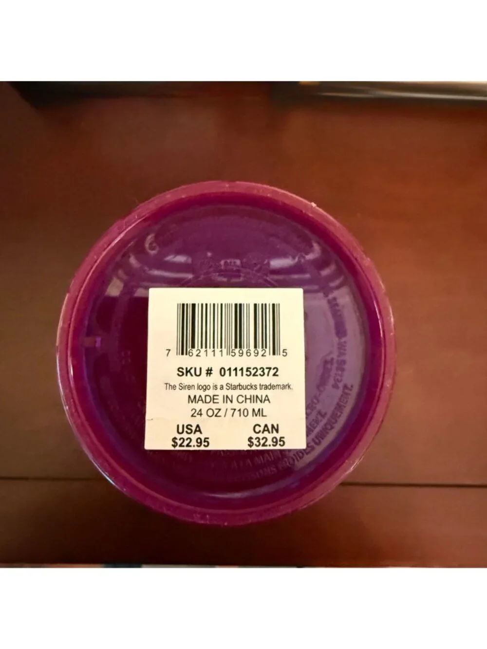 Starbucks Summer 2024 Iridescent Magenta Purple Grid 20oz Tumbler NWT
